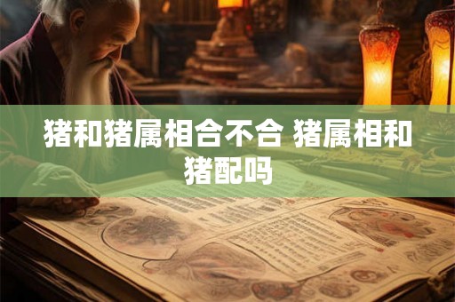 猪和猪属相合不合 猪属相和猪配吗