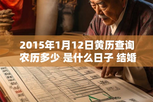 2015年1月12日黄历查询 农历多少 是什么日子 结婚吉时