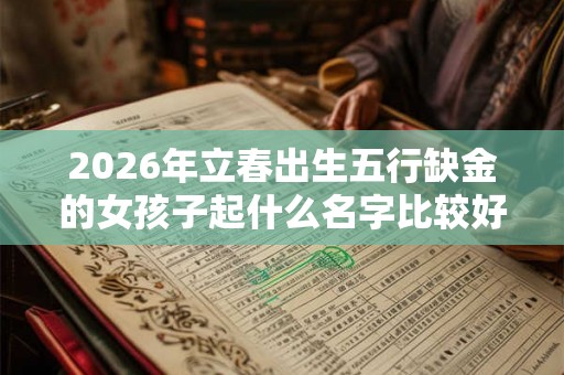 2026年立春出生五行缺金的女孩子起什么名字比较好