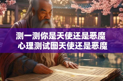 测一测你是天使还是恶魔  心理测试图天使还是恶魔