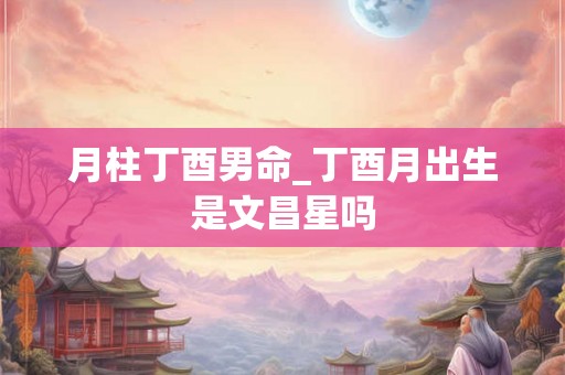 月柱丁酉男命_丁酉月出生是文昌星吗