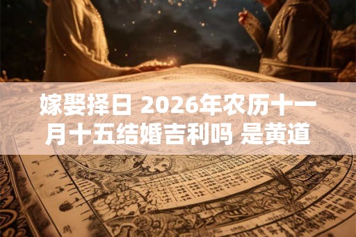 嫁娶择日 2026年农历十一月十五结婚吉利吗 是黄道吉日吗