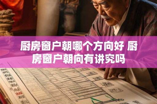 厨房窗户朝哪个方向好 厨房窗户朝向有讲究吗