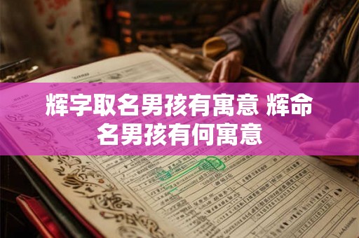辉字取名男孩有寓意 辉命名男孩有何寓意 辉字取名男孩有寓意 辉命名男孩有何寓意