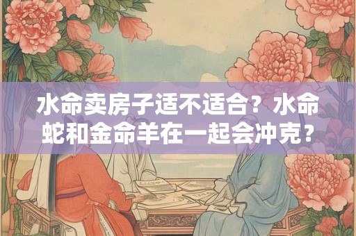 水命卖房子适不适合？水命蛇和金命羊在一起会冲克？