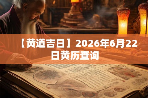 【黄道吉日】2026年6月22日黄历查询