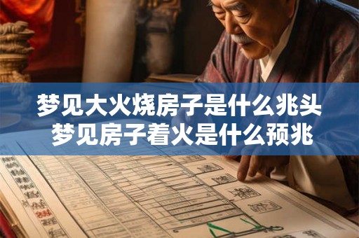 梦见大火烧房子是什么兆头 梦见房子着火是什么预兆