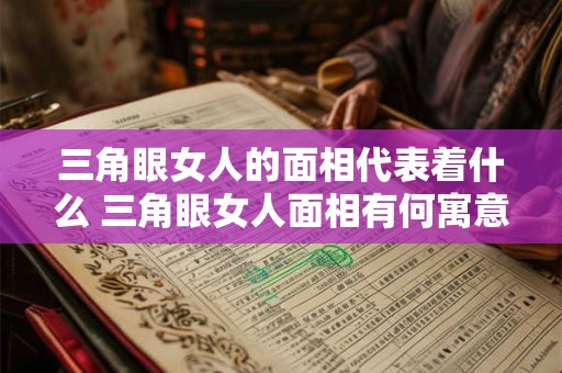 三角眼女人的面相代表着什么 三角眼女人面相有何寓意