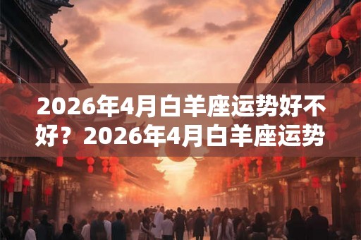 2026年4月白羊座运势好不好?2026年4月白羊座运势解析 2026年4月白羊座运势好不好?2026年4月白羊座运势解析