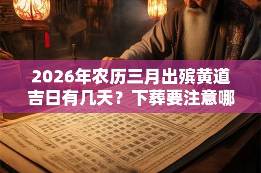 2026年农历三月出殡黄道吉日有几天？下葬要注意哪些方面？