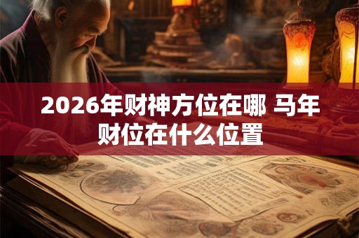 2026年财神方位在哪 马年财位在什么位置