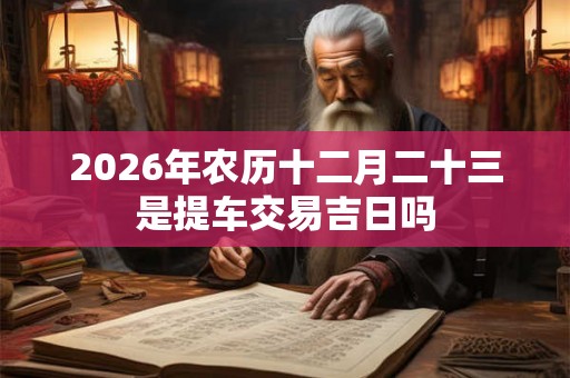 2026年农历十二月二十三是提车交易吉日吗