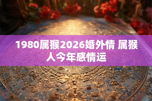 1980属猴2026婚外情 属猴人今年感情运