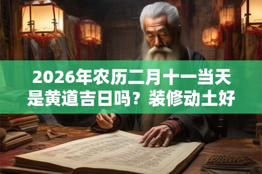 2026年农历二月十一当天是黄道吉日吗？装修动土好不好？