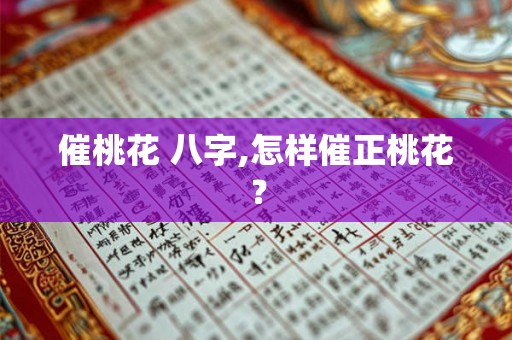 催桃花 八字,怎样催正桃花？