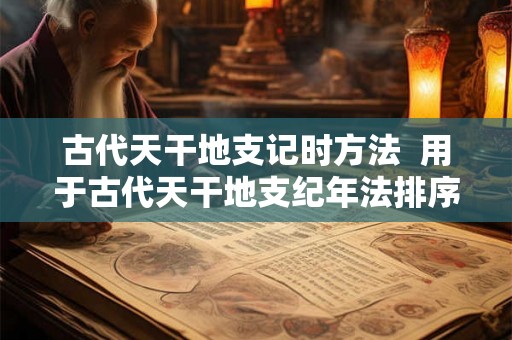 古代天干地支记时方法  用于古代天干地支纪年法排序