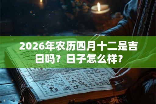 2026年农历四月十二是吉日吗？日子怎么样？