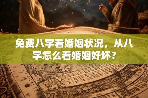 免费八字看婚姻状况，从八字怎么看婚姻好坏？