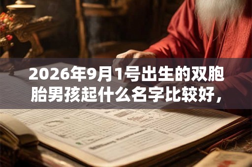 2026年9月1号出生的双胞胎男孩起什么名字比较好,五行属什么 2026年9月1号出生的双胞胎男孩起什么名字比较好,五行属什么