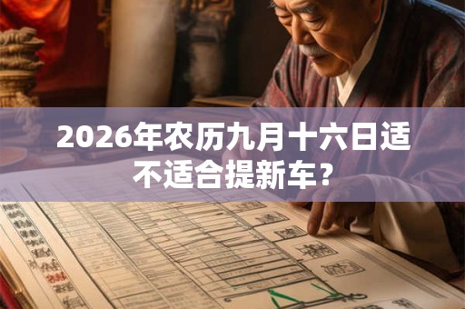2026年农历九月十六日适不适合提新车？