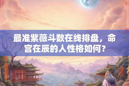 最准紫薇斗数在线排盘，命宫在辰的人性格如何？