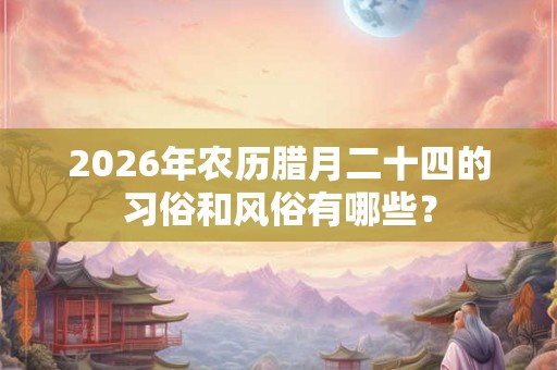 2026年农历腊月二十四的习俗和风俗有哪些? 2026年农历腊月二十四的习俗和风俗有哪些?