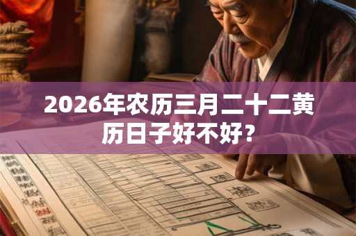 2026年农历三月二十二黄历日子好不好? 2026年农历三月二十二黄历日子好不好?