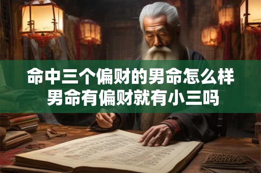 命中三个偏财的男命怎么样 男命有偏财就有小三吗