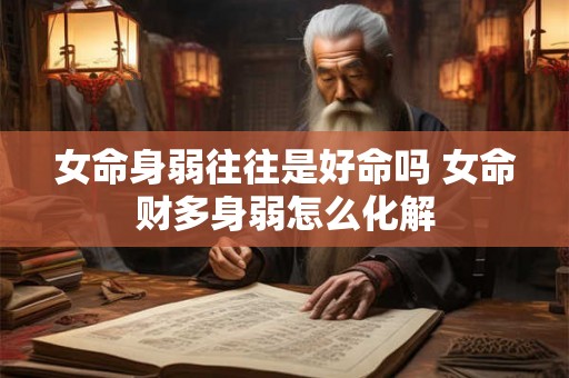 女命身弱往往是好命吗 女命财多身弱怎么化解