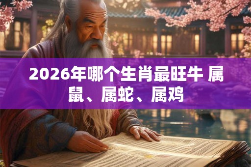 2026年哪个生肖最旺牛 属鼠、属蛇、属鸡 2026年哪个生肖最旺牛 属鼠、属蛇、属鸡