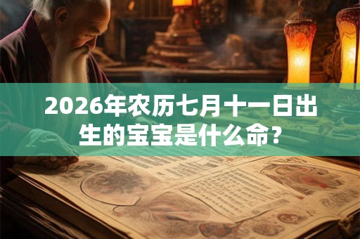 2026年农历七月十一日出生的宝宝是什么命？