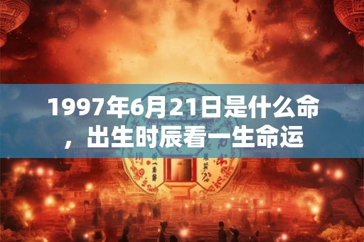 1997年6月21日是什么命，出生时辰看一生命运