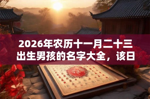 2026年农历十一月二十三出生男孩的名字大全,该日有何宜忌? 2026年农历十一月二十三出生男孩的名字大全,该日有何宜忌?