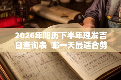 2026年阳历下半年理发吉日查询表  哪一天最适合剪头发