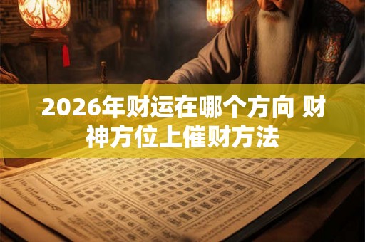 2026年财运在哪个方向 财神方位上催财方法