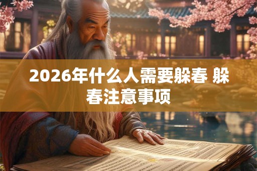2026年什么人需要躲春 躲春注意事项