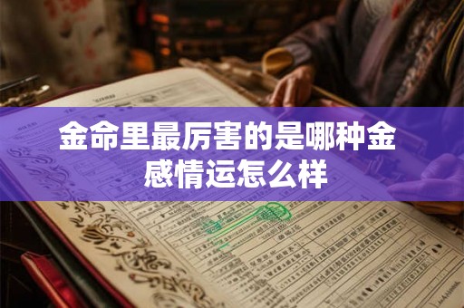 金命里最厉害的是哪种金  感情运怎么样