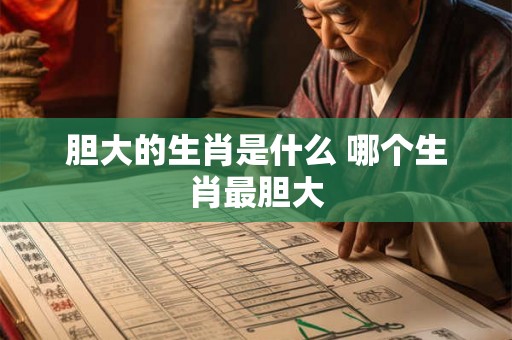胆大的生肖是什么 哪个生肖最胆大