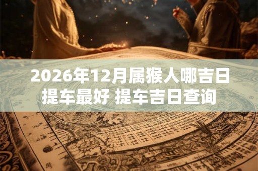 2026年12月属猴人哪吉日提车最好 提车吉日查询