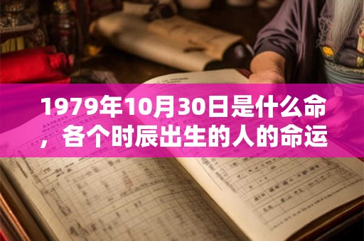 1979年10月30日是什么命,各个时辰出生的人的命运 1979年10月30日是什么命,各个时辰出生的人的命运
