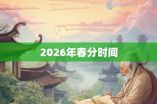 2026年春分时间