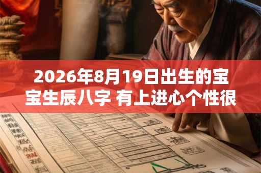 2026年8月19日出生的宝宝生辰八字 有上进心个性很有趣