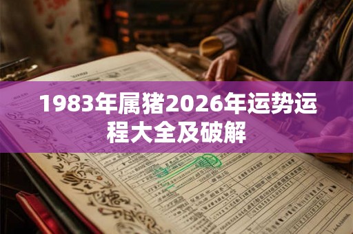 1983年属猪2026年运势运程大全及破解