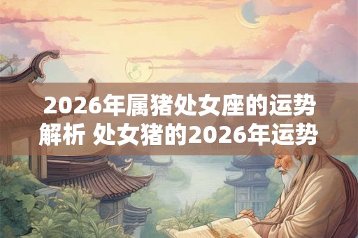 2026年属猪处女座的运势解析 处女猪的2026年运势建议 2026年属猪处女座的运势解析 处女猪的2026年运势建议