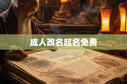 成人改名起名免费