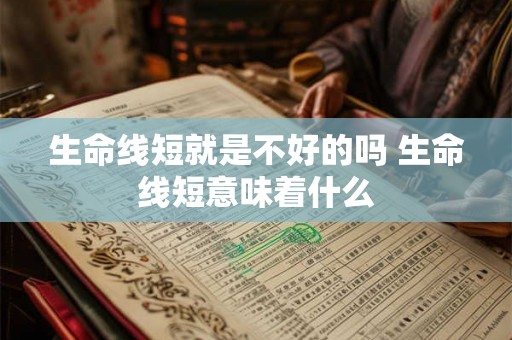 生命线短就是不好的吗 生命线短意味着什么