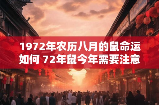 1972年农历八月的鼠命运如何 72年鼠今年需要注意吗