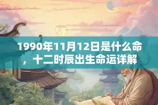 1990年11月12日是什么命，十二时辰出生命运详解
