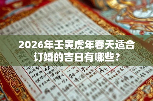 2026年壬寅虎年春天适合订婚的吉日有哪些？