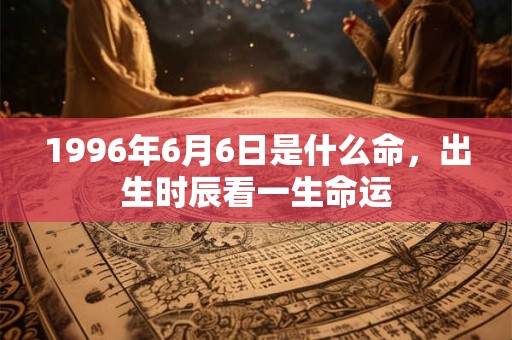 1996年6月6日是什么命，出生时辰看一生命运
